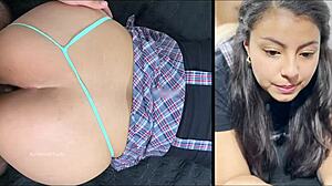 painful first anal with latina teen