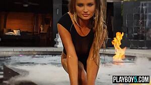 Blonde Teen Brittney Shumaker Undresses, Shows Big Natural Tits Intensely