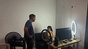 I Caught My Hermanastra Webcamming and We Had Sex for Her Silence