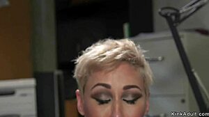 Blonde Milf Lesbians Dominate with Whips