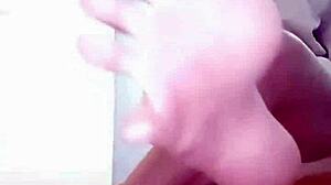 Chinese Mistress Moyao Cosplays Teacher Showing Off Feet