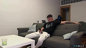 Teen Brunette Gets Rough Face Fucking at Home