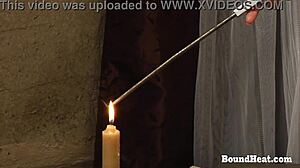 tied up slave in a bathtub punished by lesbian madame with big tits