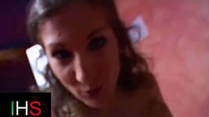 In this fantastic threesome, brunette and redhead ride cock cowgirl, licking shaved pussy with cunilingus.