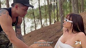 Lost in Woods - Skinny Stranger Fucked Hard by Danner Mendez and Alicia Trece Outdoors