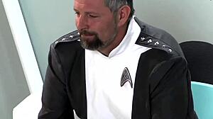 lesbian crew members explore each other's pussies on the enterprise