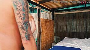 first time at swinger club for public blowjob.