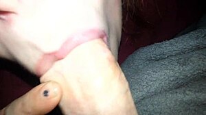 Young 18-year-old eagerly sucks old cock. She takes a messy cumshot after!