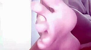 Chinese Mistress Moyao Cosplays Teacher Showing Off Feet