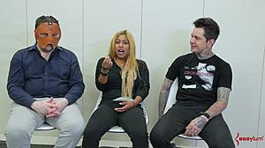 Bound Teen 18+ Sub Rims And Takes Anal Deepthroat In BDSM Threesome.