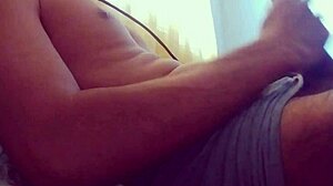 skinny guy's double masturbation compilation with huge cumshots and intense orgasm.