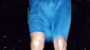 Skinny Athletic Girl Works Out in Park