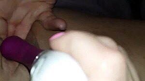 Sexy amateurs homemade couple wife uses toys vibrator for masturbation leading to pussy fingering orgasm