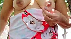 Blonde Shows Off Outside Home!