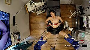 Guys, Raya Nguyen’s Backstage Petite Shaved Pussy Play is Risky Stuff!