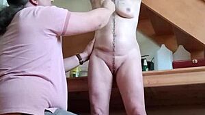 Exclamatory homemade scene of slave f with fessee, magicwand masturbation, and fellation!