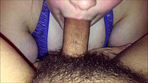 I suck that huge hairy dick, take a mouth full of creamy cum, and swallow it all down my throat