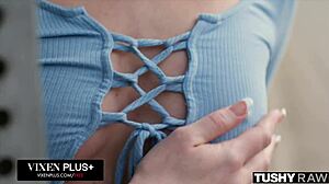 Tushyraw blonde Daisy Stone bounces her 18+ ass on hard cock