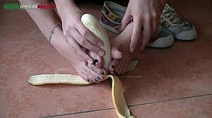 I'd like them to be your balls, footjobs with banana