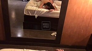 Big-assed blonde stepsister in the hotel room