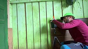 Homemade couple fucks sloppy with rough blowjob and tits