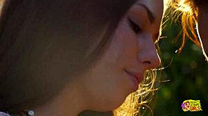 Two Naughty Angels Kiss And Eat Pussies Outdoors