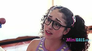 I'm overwhelmed watching this pigtail petite 18+ get taken by her puppet master in wild action.