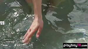 Blonde Milf Ali Claire Strips Naked and Poses Outdoors