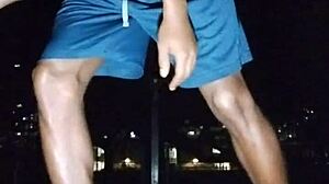 Skinny Athletic Girl Works Out in Park