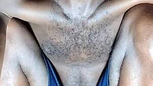 Skinny Athletic Girl Works Out in Park