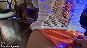 Blonde Strips and Vibrates Her Horny Pussy