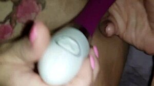 Sexy amateurs homemade couple wife uses toys vibrator for masturbation leading to pussy fingering orgasm