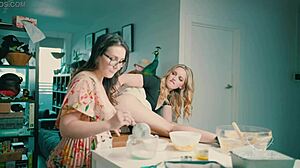 charlie forde licks chasey devil's pussy in lesbian tease