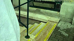 skinny girl fucks in budapest public pool with blowjob