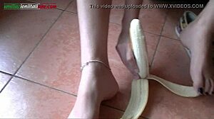 I'd like them to be your balls, footjobs with banana