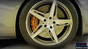 Playboy Babes in Hot Bikinis Washing a Mercedes AMG GT Outdoors