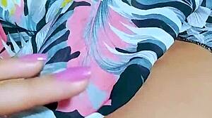 Pretty Girl Fingers Hairless Pink Pussy in Office Bathroom