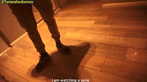 Mi hermanastra se atraganta con mi pene despues de ver una pelicula parte 1