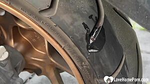 Picked up a hot blonde at the station for outdoor fun. Her lingerie drove me wild.