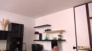 Alice Milf with Big Breasts Engages in Anal Double Penetration with Two Men in Lingerie