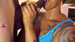 Pornstar performs handjob and blowjob in pov