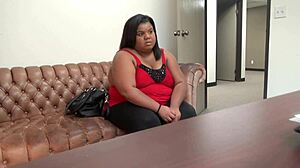 Ebony Peaches In Brutal Anal Casting With Interracial Pain