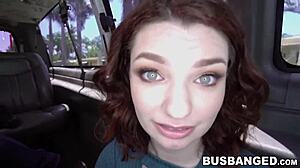 Annabel Redd Gets Bus Banged Outdoors With Huge Natural Tits