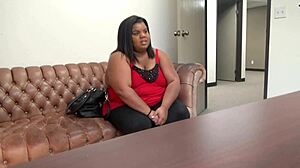 Ebony Peaches In Brutal Anal Casting With Interracial Pain