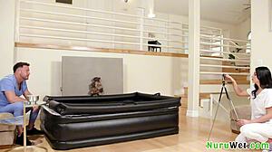 I film myself sucking seth gamble during nuru massage