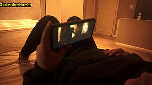 Mi hermanastra se atraganta con mi pene despues de ver una pelicula parte 1