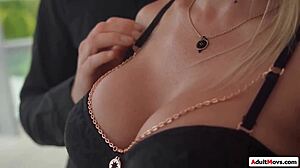 Blindfolded Shalina Devine Sucks and Takes DP Hard