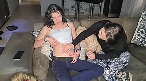 Intensely Playing With Tiny 18+ Milf's Outie Belly Button Fetish