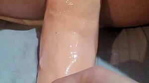 anal for anal: i fuck her ass first then she fucks me with big dildo and lots of cum