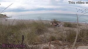 hey, wanna see this french teacher slut give a public blowjob on a nude beach?